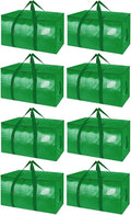 BALEINE 8-Pack Oversized Moving Bags with Reinforced Handles, Heavy-Duty Storage Tote for Clothes, Moving Supplies (Light Green, 8-Pack) by BALEINE
