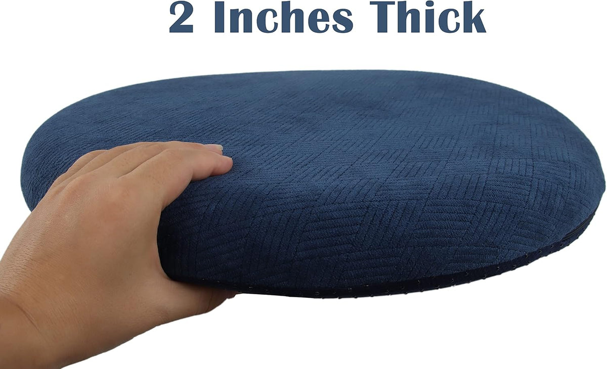 Sigmat Memory Foam Seat Cushion Anti-Slip Soft Round Stool Cushion Chair Pad 16 Inch Camel - Image 8