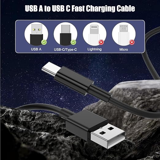 3-Pack Black [3.3FT+3.3FT+6FT] USB A to USB C Cable，USB to USB C Car Carplay Cable for iPhone 16 15 Pro Plus Pro Max，for iPad Pro/Air/Mini，for Samsung S24/S23/S22/S21，for MacBook Pro/Air and More - Image 5