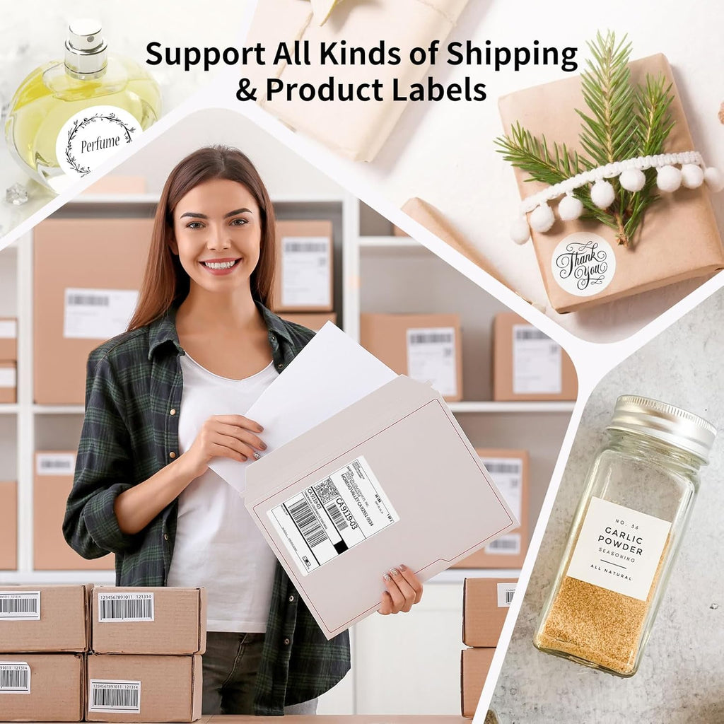 Gloryang Bluetooth Thermal Shipping Label Printer, 4X6 Inkless Label Machine for iOS, Android, Laptop, Wireless Printer for Small Business, Compatible with Amazon, UPS, Shopify, White - Image 6