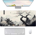 Large Mouse Pad Set, Japanese Extended Mouse Pad Black Desk Pad Easy Typing for Typing Office Game 35.4 x15.7 in - Japanese Scenery by VIKIBO