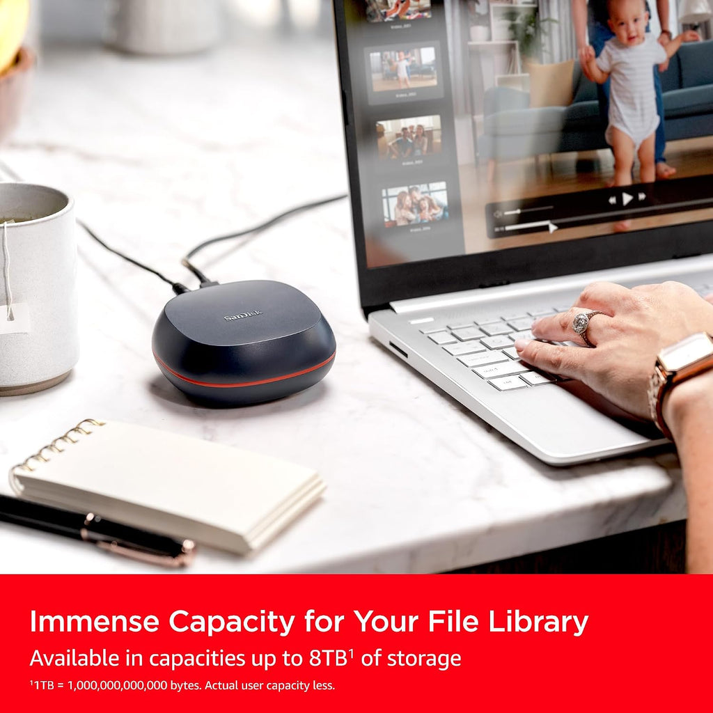 Sandisk 8TB Desk Drive SSD, Up to 1000MB/s Read Speeds, Black - Image 4