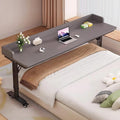 59" Overbed Table with Wheels for Twin Beds, Height Adjustable by Quvex