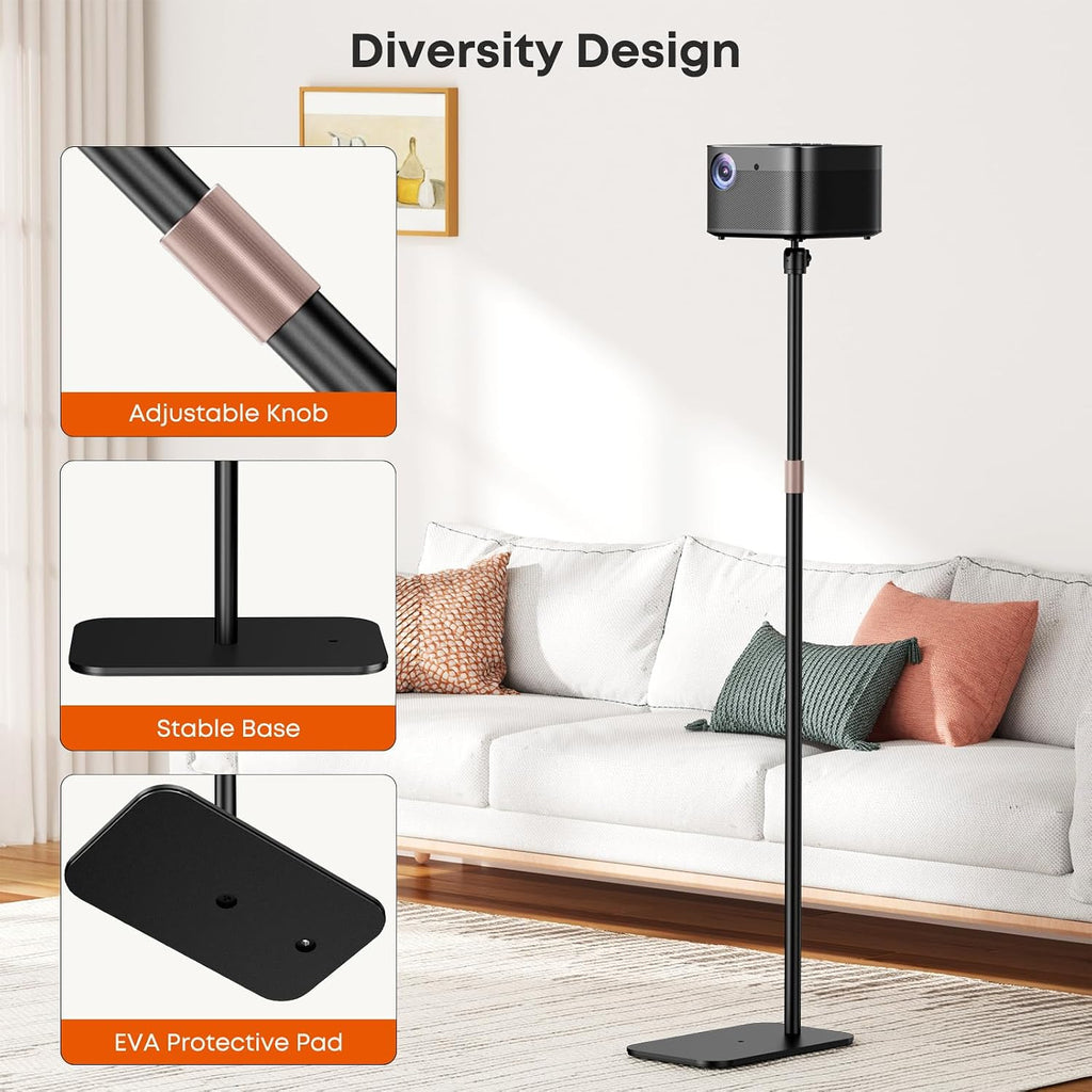 PUTORSEN Universal Projector Stand, Height Adjustable Floor Stand - Image 4