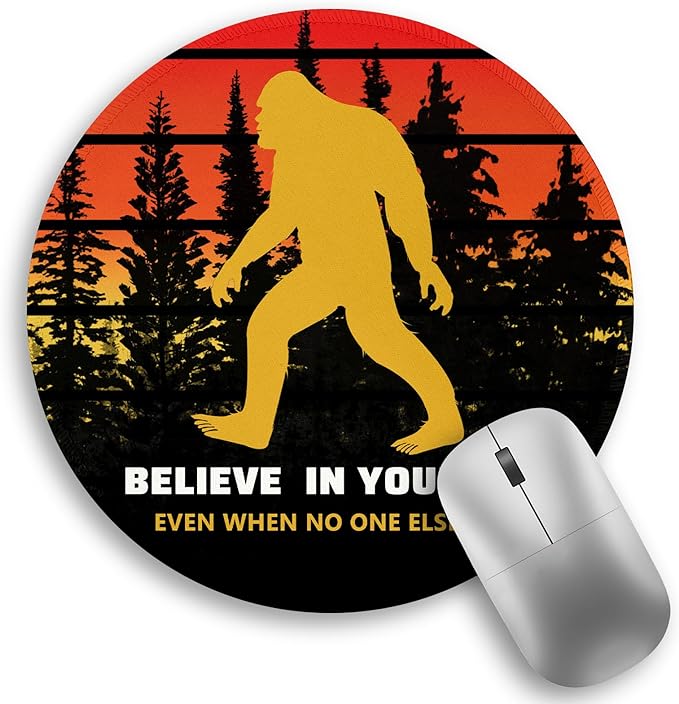 Funny Fun Work Mouse Pad, Small Round Mousepad for Desk, Laptop | Mini Travel Wireless Mice Pad for Computer, Office Accessories, Coworker Gifts, 8.6 x 8.6 inch by Lebrocoli