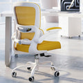 TRALT Office Chair - Ergonomic Desk Chair with Adjustable Lumbar Support, Mesh Computer Chair, Executive Chair for Home Office Comfortable Lumbar Support (1, White Yellow) by TRALT