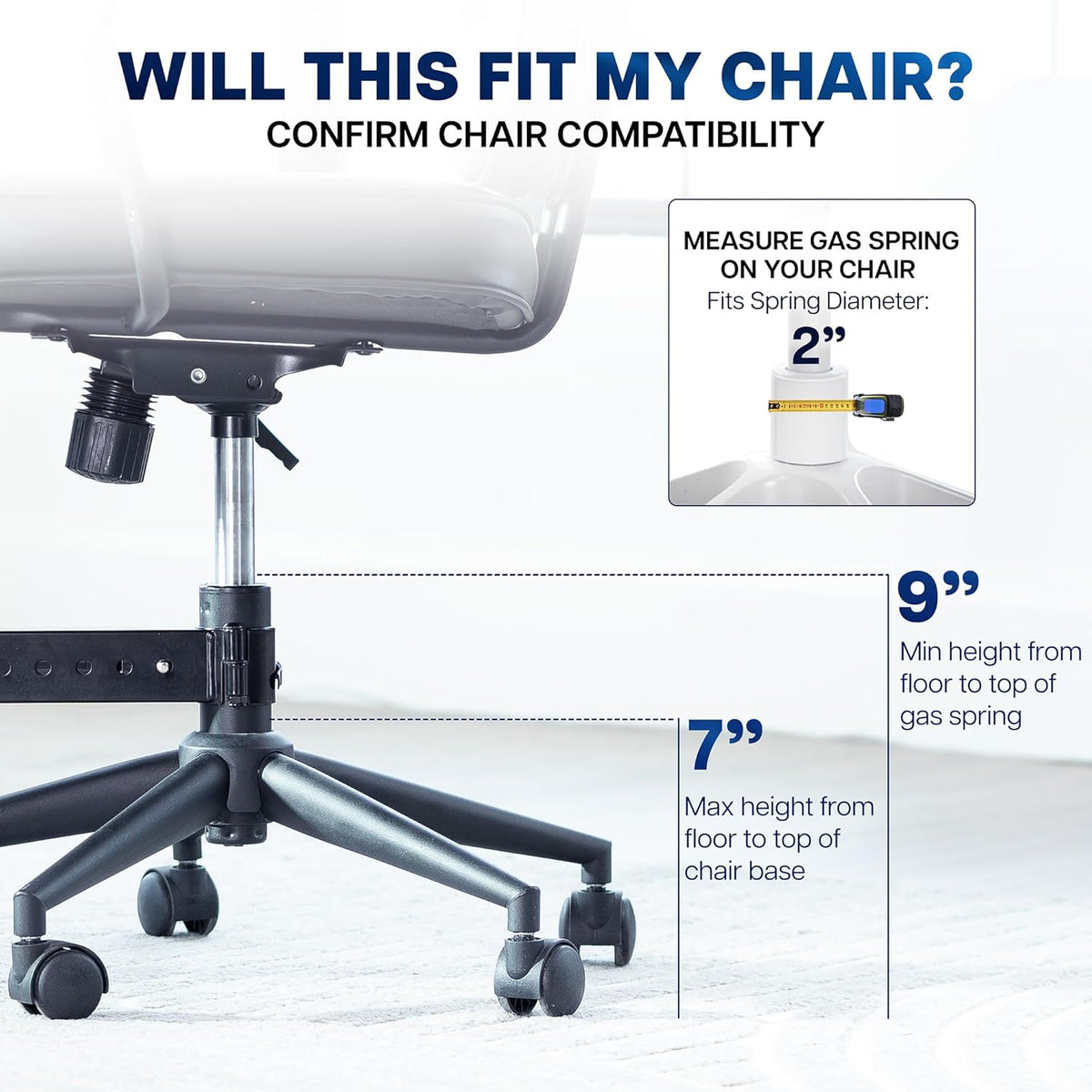 VIVO Retrofit Height Adjustable Footrest for Office Chair, Holds 242 lbs - Image 5