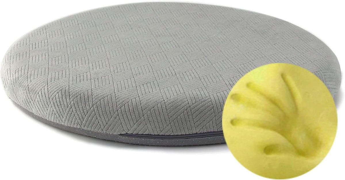 Sigmat Memory Foam Seat Cushion Anti-Slip Soft Round Stool Cushion Chair Pad 20 Inch Grey by Sigmat
