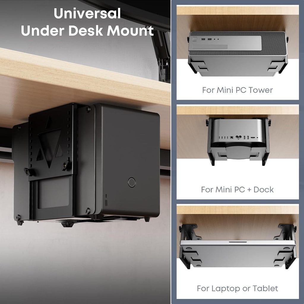 PUTORSEN Under Desk Mini PC Mount NAS Mount Bracket Holder - Image 4