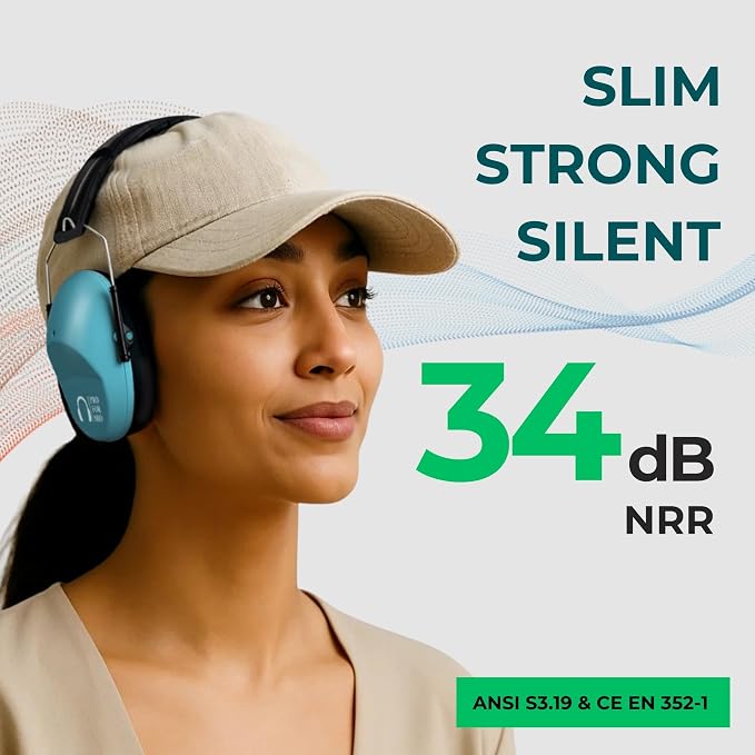 Pro For Sho 34dB NRR Hearing Protection Ear Muffs – Highest NRR Compact Design Ear Protection for Loud Events & Sensory Use - Image 2