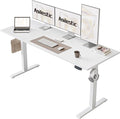 Agilestic 60 * 24 Inch Height Adjustable Electric Standing Desk, White | Sit Stand Up Computer Desk, Memory Presets, Stable Steel Frame,154 lbs, Easy Assembly, Splice Board, Home Office, Studying by Agilestic
