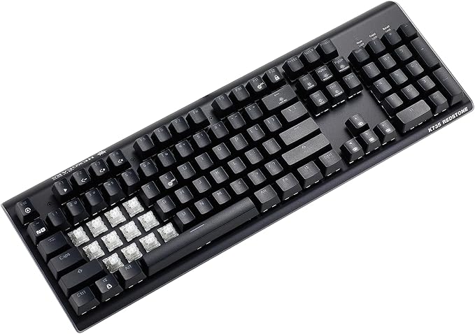 Hexgears GK735 Mechanical Gaming Keyboard Kailh Box White Switch 104 Keys ABS Keycaps Wired Gaming Keyboard with White LED Backlight, Ergonomic Design for Windows Laptop PC Mac (No Light Strip) - Image 3