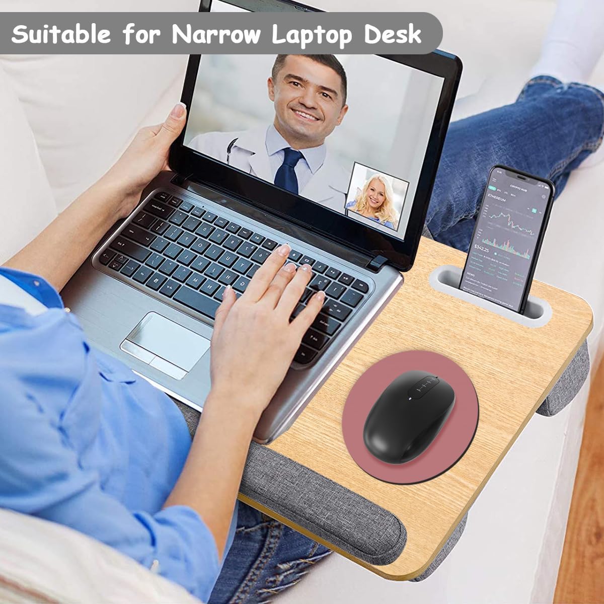Small Mouse Pad, 6 x 6 Inch Thick Rubber Premium-Textured Non-Slip Portable & Washable Round Mini Mouse Mat for Women Wireless Laptops Keyboard Tray Gaming Work Office,Dark Red - Image 5