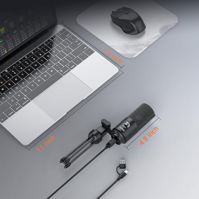 FIFINE K669B USB Microphone, Condenser Recording Mic for Vocals, Meeting | Metal Cardioid Laptop Mic for MAC OS, Windows, Voice Overs, Streaming, Online Meeting and YouTube Videos - Image 10