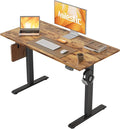 Agilestic 40*24 Inch Height Adjustable Electric Standing Desk, Rustic Brown | Sit Stand Up Computer Desk, Memory Presets, Stable Steel Frame,154 lbs, Easy Assembly, Splice Board, Home Office, Studying by Agilestic