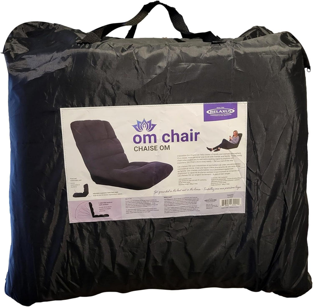 Relaxus Ohm Chair Adjustable Portable Floor Chair, High-Density Poly-Fill Cushioning, Padded Frame with Back Support, Folding Sofa Chair, Padded Bed, Recliner, Gaming, Meditation, Recliner. Carry Bag - Image 5