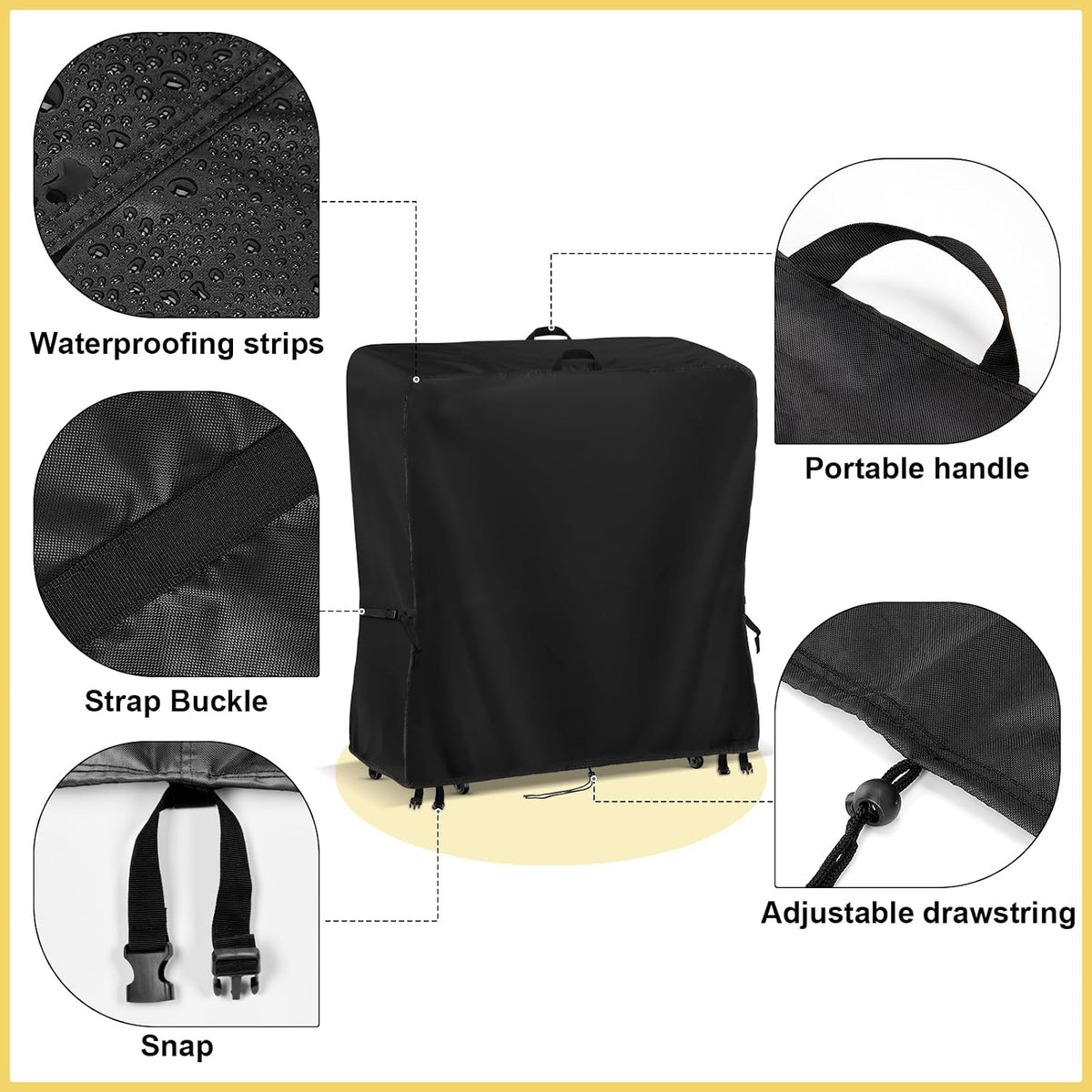 Outdoor TV Cover 50 Inch Weatherproof for 50-55" Outdoor TV Stand - Image 3