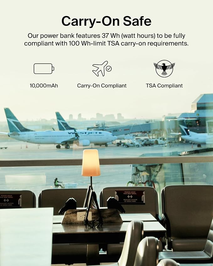 Belkin 10000mAh 15W 3 Port Power Bank, USB A to USB C Cable Included | Fast Charging, iPhone 17, Samsung Galaxy, Pixel, Airpods, iPad, Nintendo Switch 2, Battery Pack, USB C Port, USB A Port - Image 2