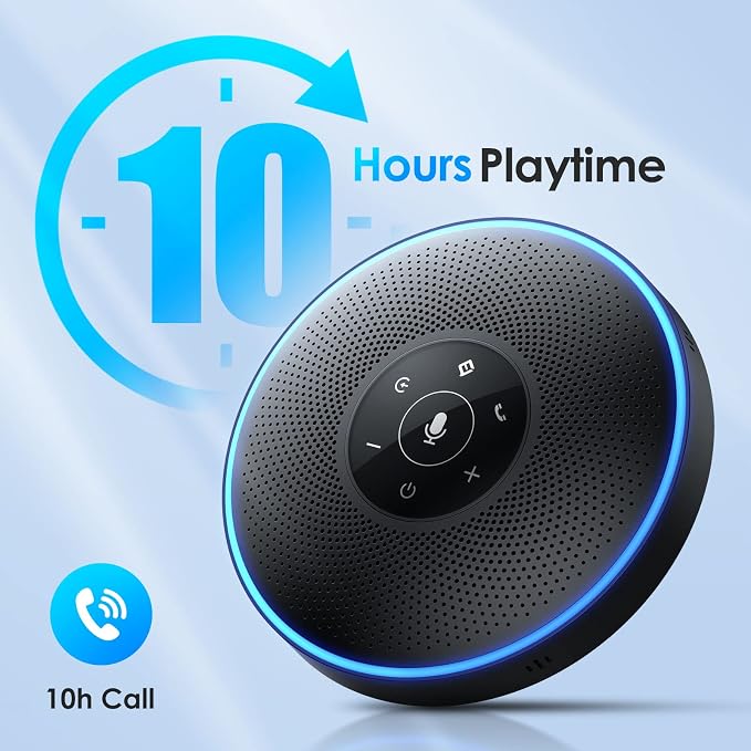 EMEET M220 Bluetooth Speaker, Daisy Chain/Use Alone up to 16 attendees | Professional Wireless Speakerphone 360°Voice Pick-up 8 AI Noise Cancellation Mics Skype Speakerphone for Conference Calls - Image 9