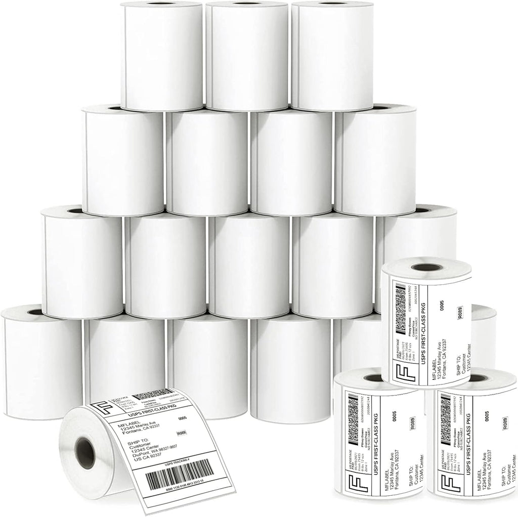 MFLABEL 4x6 Direct Thermal Shipping Labels - 40 Rolls of 250 Labels, Compatible with Zebra ZP450 ZP500 ZP505 ZP2844, Thermal Printer Labels for USPS, UPS, FedEx by MFLABEL