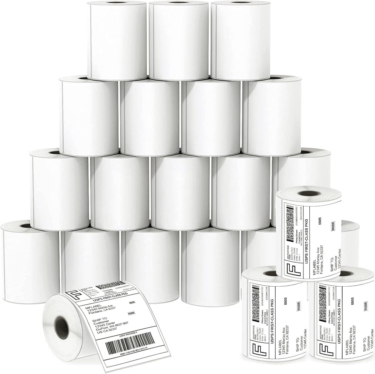 MFLABEL 4x6 Direct Thermal Shipping Labels - 40 Rolls of 250 Labels, Compatible with Zebra ZP450 ZP500 ZP505 ZP2844, Thermal Printer Labels for USPS, UPS, FedEx by MFLABEL