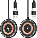 Samsung S26 Ultra Wireless Charger Fast Charging Pad Magnetic Charger for Samsung Galaxy S26 Plus/S25 Ultra/S24/S23/S22/2Pack 15W Fast Magsafe Charger Pad with USB A Adapter for iPhone 17 Pro/16/15/14 by Ououdee