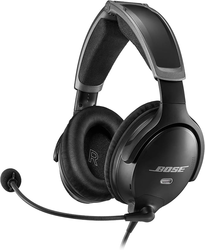 Bose A30 Bluetooth Aviation Headset - Lightweight Comfortable Design, Adjustable ANR and Noise Cancelling Microphone, [XLR (5 pin)] – Black by Unknown