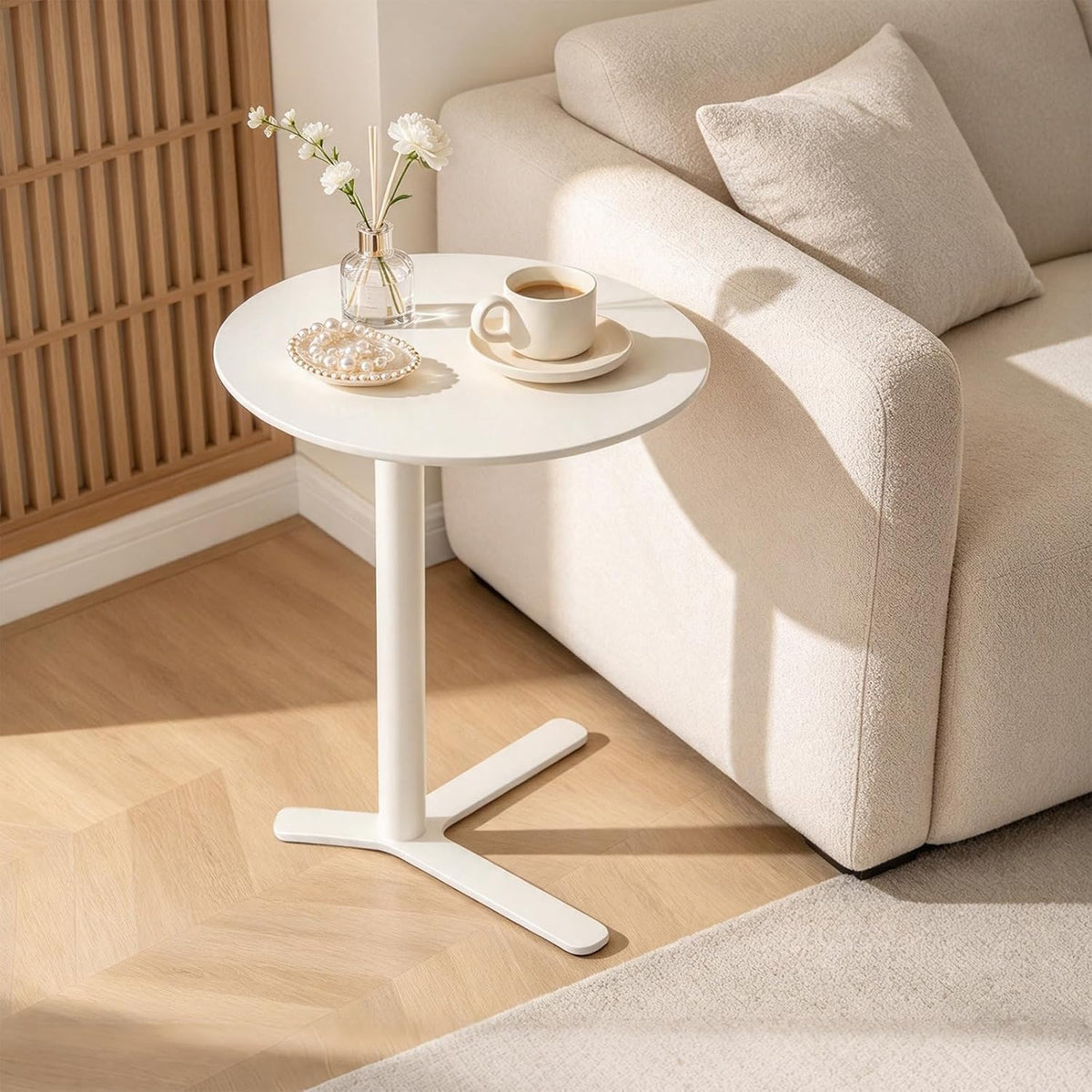 C Shaped End Table Small Round Side Table Living Room, Metal Coffee Table - Image 6