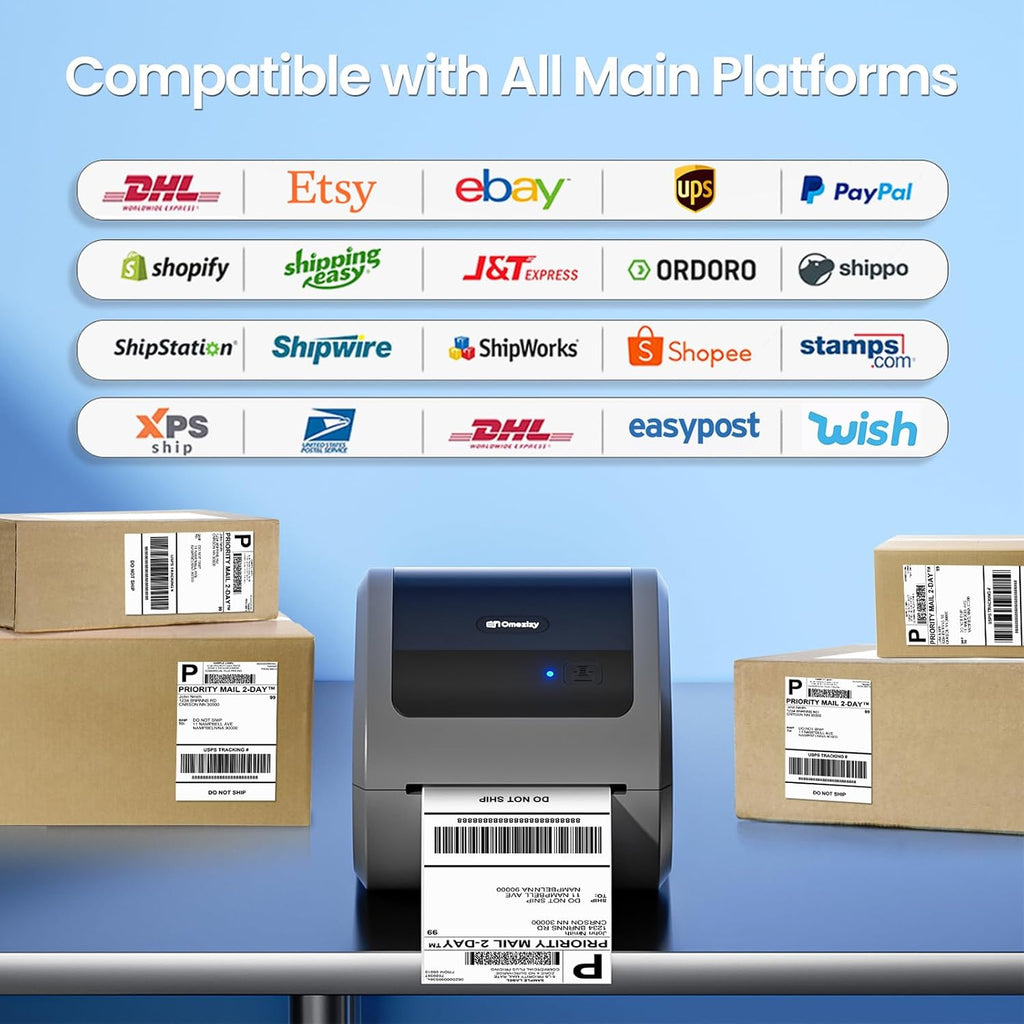Bluetooth Shipping Label Printer with 500pcs Labels - Image 5