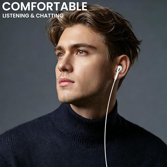 USB C Headphones Wired for iPhone 17/16/15 Pro Max Plus, Type C Earbuds with Microphone & Remote Noise Cancelling Earphones for iPad, Galaxy S25/S24/S23/S22/S21/S20/Ultra Note 10/20, Pixel 7/6/5/4 - Image 6