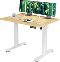 Claiks Electric Height Adjustable Standing Desk, 40x24 Inch, Bamboo | Smooth Height Adjustment, 3 Memory Presets, Cable Management Hub&Hook, Stable Steel Frame, 176lbs Capacity, Easy Assembly by CLAIKS