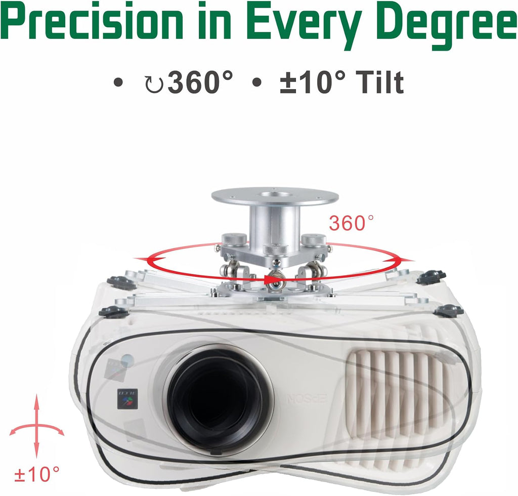 Projector Ceiling Mount, Low Profile 5", 55lbs Max, Silver,LC1212 - Image 5