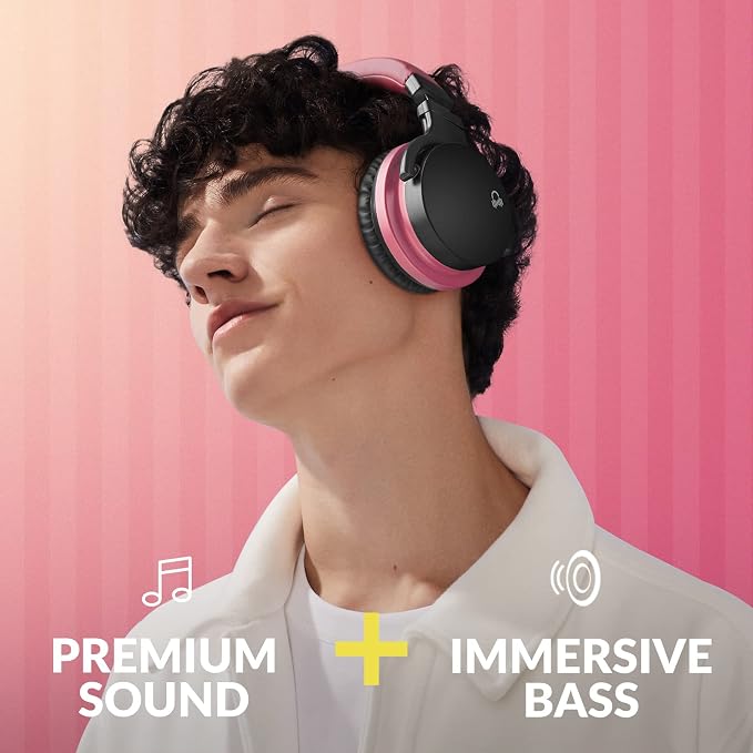 MOVSSOU Million Sold Classic E7 Active Noise Cancelling Headphones | Upgraded HD Sound, Wireless Bluetooth Headphones Over The Ear Unequaled Comfort, Vivid Deep Bass, for Home Office Travel Gift - Image 3