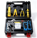 Network Tool Kit for Cat6 Cat5e Cat5, Pass Through rj45 Crimp Tool Kit, Pass Through Ethernet Crimper for Cat5 Cat5e Cat6, Wire Tracker, 110/88Punch Down Tool, Cutter, Stripper by XRTDTOOL