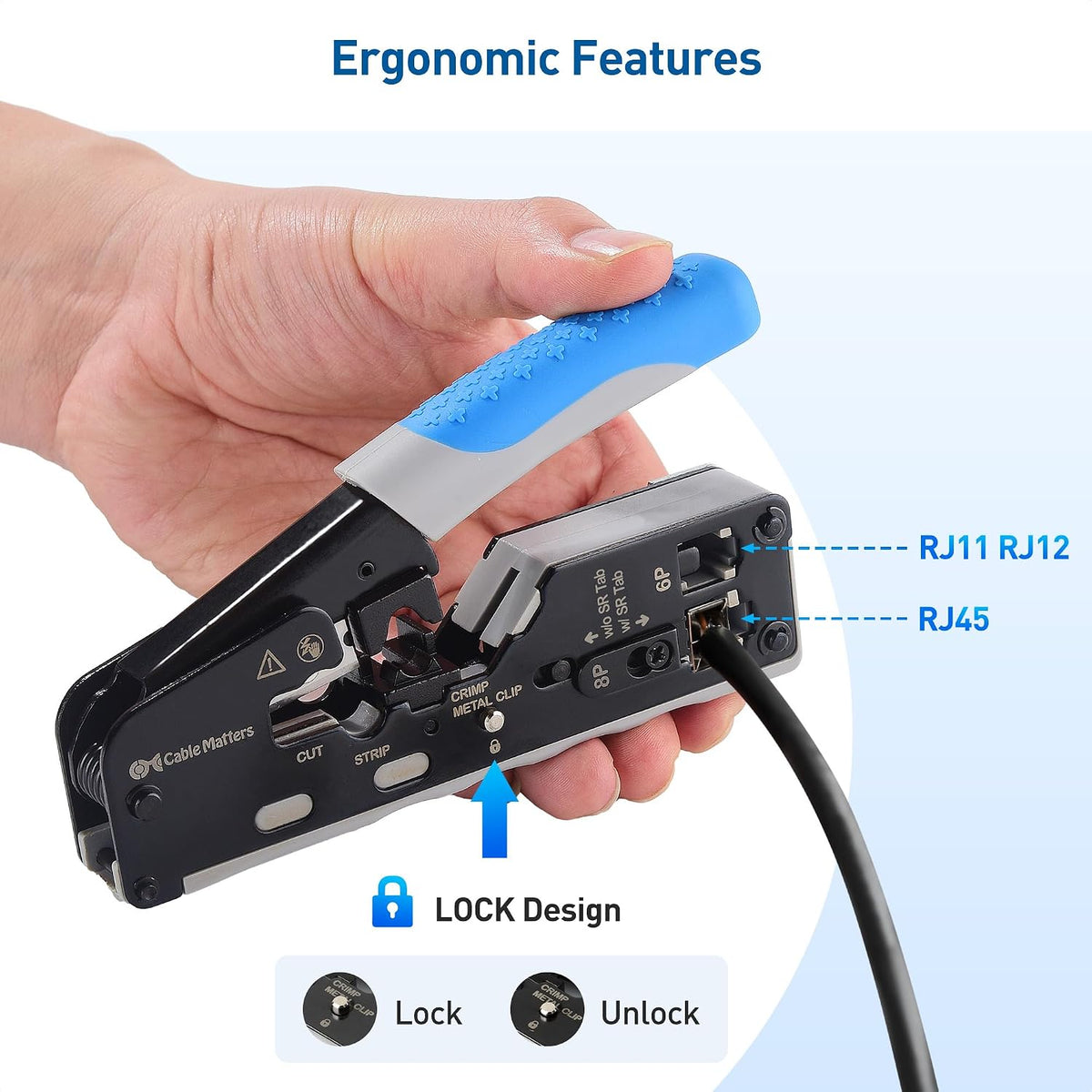 Cable Matters All-In-One Modular Ethernet Crimping Tool Cat 8 - Image 5