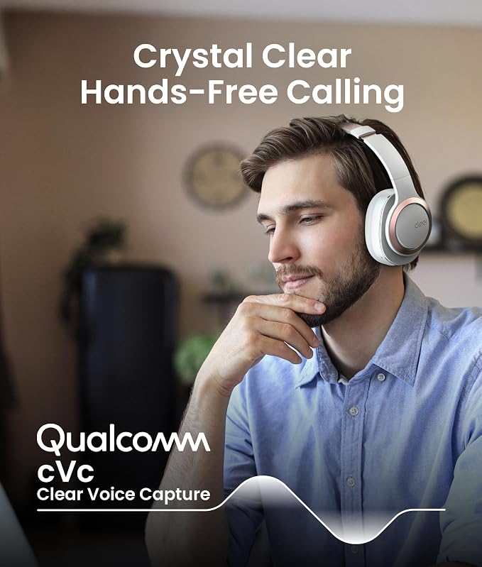 Cleer Audio Enduro ANC Noise Canceling Headphones, Light Grey | Bluetooth Multipoint Connection, Over-the-Ear Design with Mic, Crystal Clear Hands-Free Calling, 60 Hours of Battery Life - Image 8