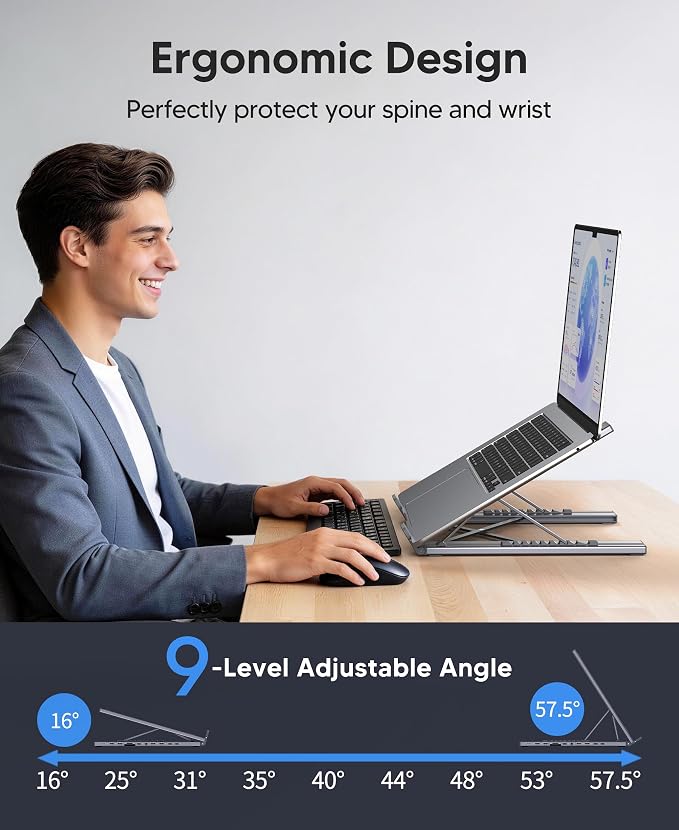 Laptop Docking Station Stand,11 in 1 Laptop Dock Stand with 4K HDMI | 4K@60Hz HDMI, 2 USB A 3.0, 2 USB A 2.0, PD 100W, USB C 3.0+SD&TF+Audio Compatible with Mac Pro/Air/Dell/HP/Surface/Lenovo - Image 7