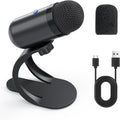 USB Computer Microphone, Podcast Mic Desktop with Mute Button for Recording Streaming, Omnidirectional Condenser, Plug&Play Stand with Volume Control for PC, Laptop, Mac, YouTube by LIANGSTAR