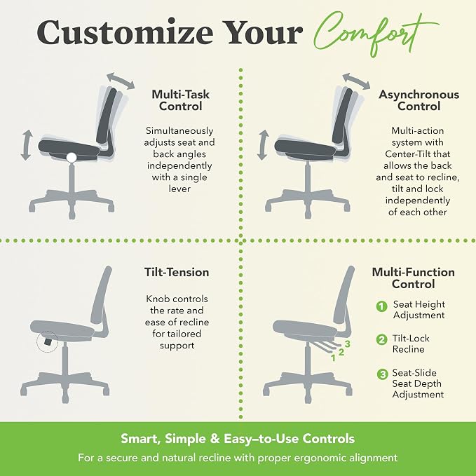 HON Crio Ergonomic Office Chair, Office Desk Computer Chair, Black | High back ergonomic desk chair with lumbar support, adjustable arms, advanced tilt, rolling seating for home office decor - Image 6