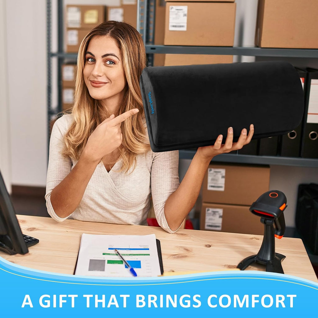 Foot Rest for Under Desk at Work, 2 Heights Foot Stool, Black, X-Large - Image 7