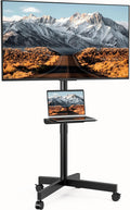 Rolling TV Stand with Wheels for 23-60 Inch Flat Curved TVs by SIMINGTEC