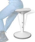 Standing Desk Stool Chair, Height Adjustable 16-24 inch for Office and Classroom, Swivel Base, Anti-Slip Bottom Ergonomic Wobble Stool with Rocking Motion, White by Backerz