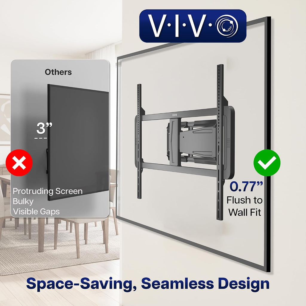 VIVO Black Ultra Slim TV Mount for 46-100 in Screens, MOUNT-TVUS100 - Image 4