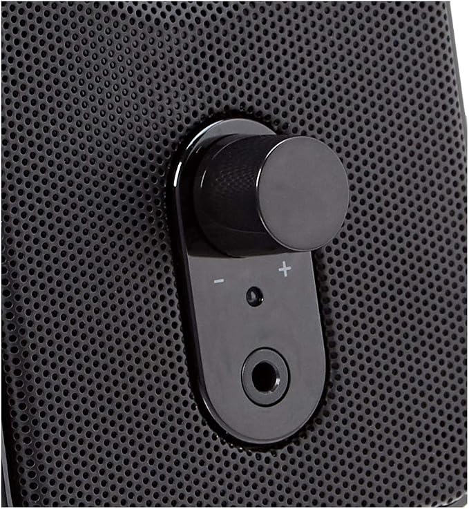 Amazon Basics AC-Powered Computer Speakers for Desktop or Laptop PC with Volume Control, Headphone Jack, Black (US Version) - Image 2