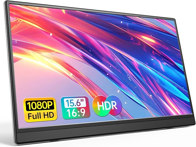 Anyuse 15.6" FHD IPS USB-C HDMI Portable Monitor | 15.6" FHD IPS ultra-slim zero-frame, kickstand, USB-C/HDMI, for PC/Mac/Phone/PS/Xbox/Switch, gaming. by Anyuse