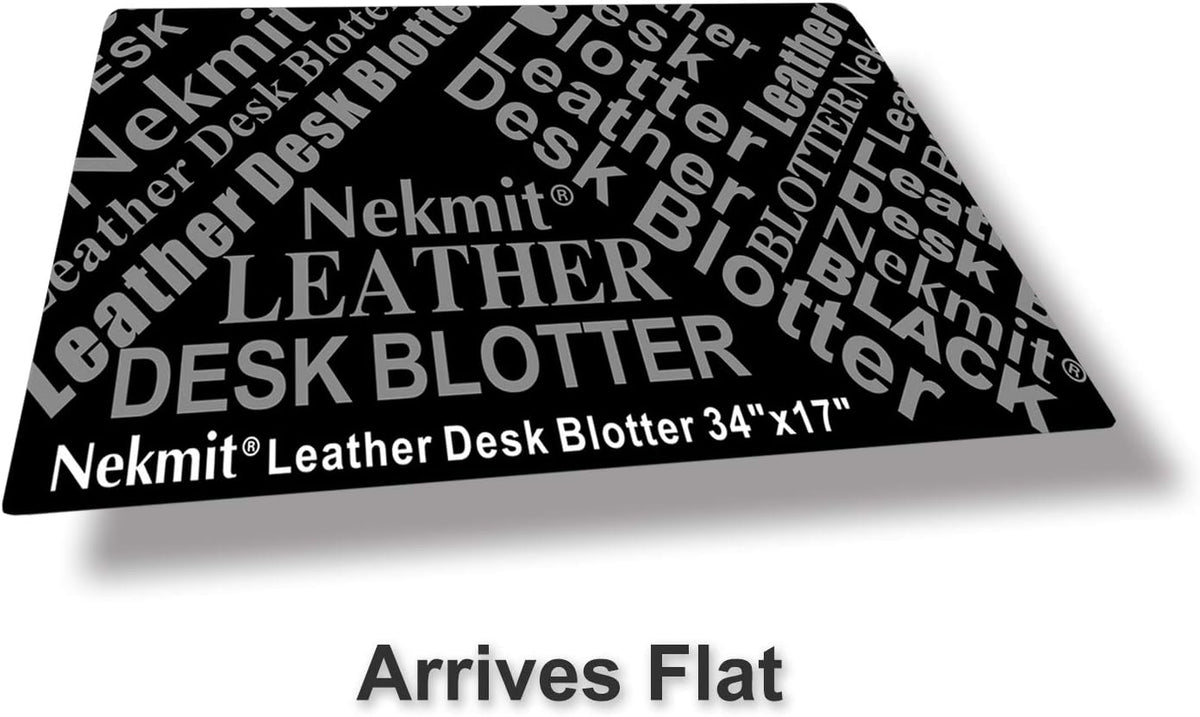 Nekmit Leather Desk Blotter Pad 34 x 17 Inches, Flat, Non-Slip, Waterproof, Black - Image 7