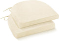 IPYNBAP Chair Cushions for Dining Chairs, Kitchen Chair Cushions, 16'' x 16'' x 2'', Non Slip Indoor Seat Cushions, Chair Pads for Dining Chairs with Ties & Removable Cover, Set of 2, Beige by IPYNBAP