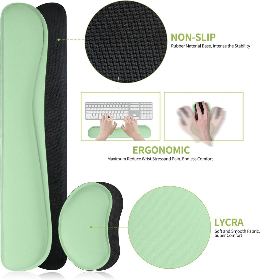 Mouse Pad and Keyboard Wrist Rest, 3-in-1 Keyboard and Mouse Pad - Image 4