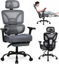 Ergonomic Office Chair with Footrest - High Back Mesh Computer Desk Chair by Gzorpfic