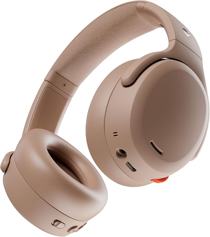Skullcandy Crusher ANC 2 Noise Cancelling Wireless Headphones - Primer | Multi-Sensory Crusher Bass, Over-Ear Fit, Bluetooth, 60 Hours Battery, Working Out, Gym, Travel, Studying, Music, Gaming by Skullcandy